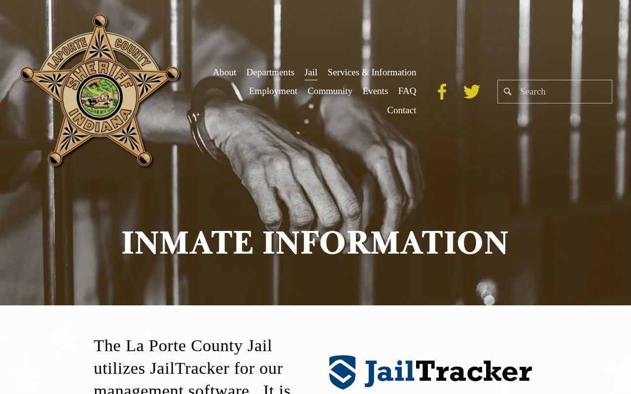 LaPorte County jail roster and automated booking information